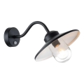 Elstead - Utomhusvägglampa med sensor KLAMPENBORG 1xE27/60W/230V IP44