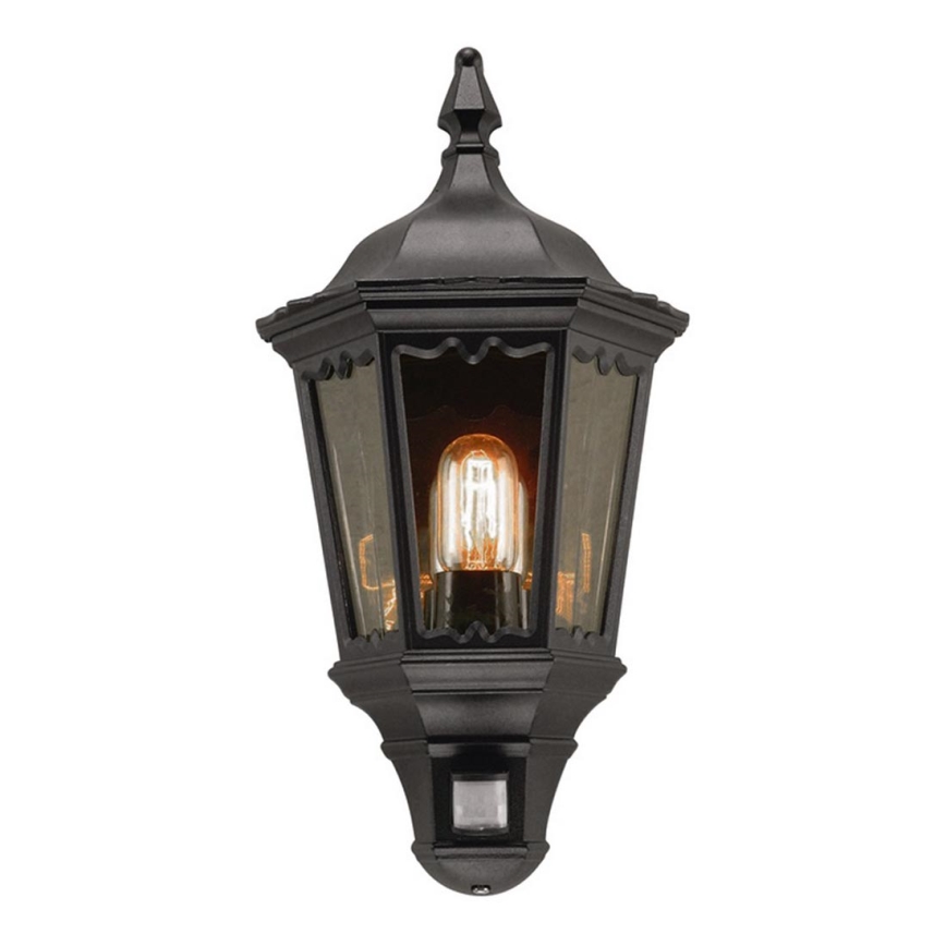 Elstead - Utomhusvägglampa med sensor MEDSTEAD 1xE27/100W/230V IP43