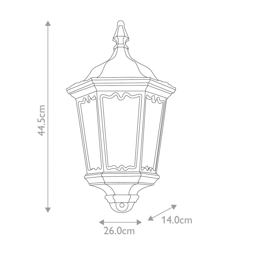 Elstead - Utomhusvägglampa med sensor MEDSTEAD 1xE27/100W/230V IP43