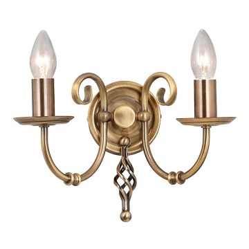 Elstead - Vägglampa ARTISAN 2xE14/60W/230V gyllene