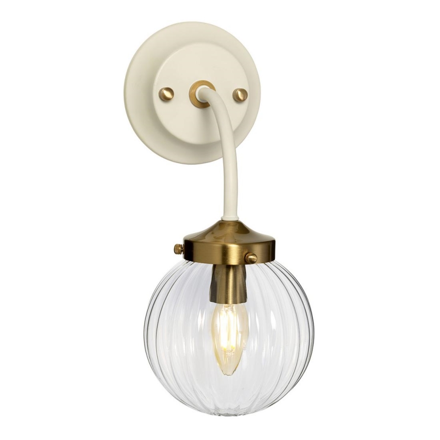 Elstead - Vägglampa COSMOS 1xE14/60W/230V vit/mässing
