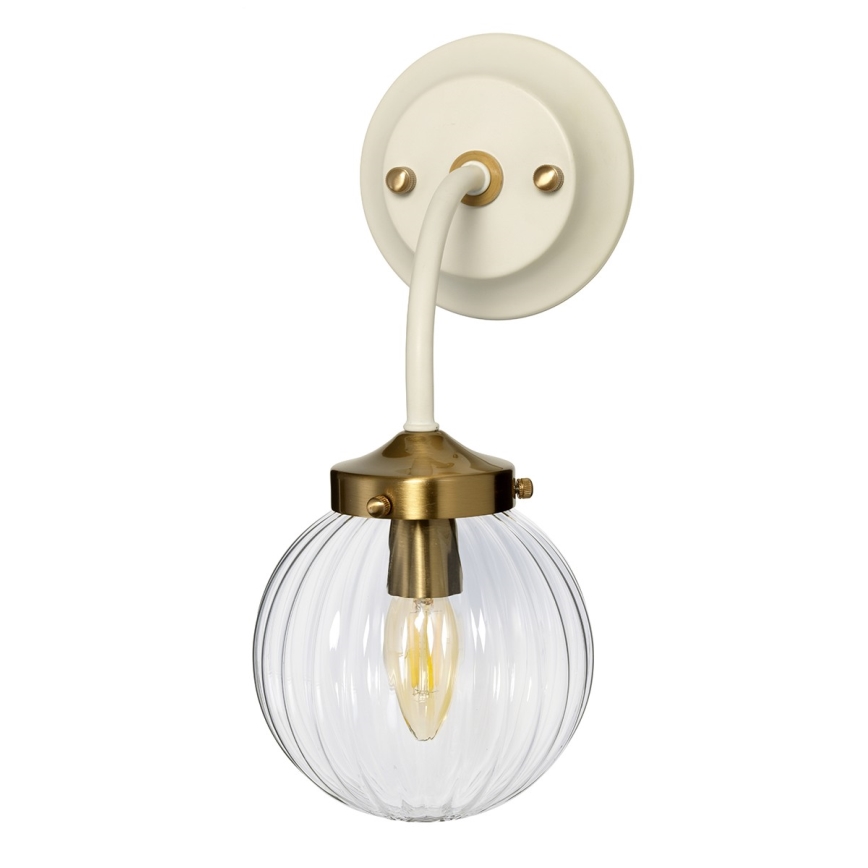 Elstead - Vägglampa COSMOS 1xE14/60W/230V vit/mässing