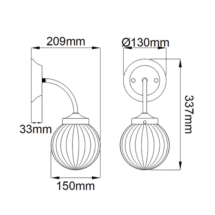 Elstead - Vägglampa COSMOS 1xE14/60W/230V vit/mässing