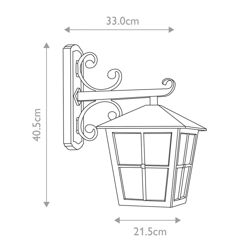 Elstead - Vägglampa för utomhusbruk CANTERBURY 1xE27/100W/230V IP43