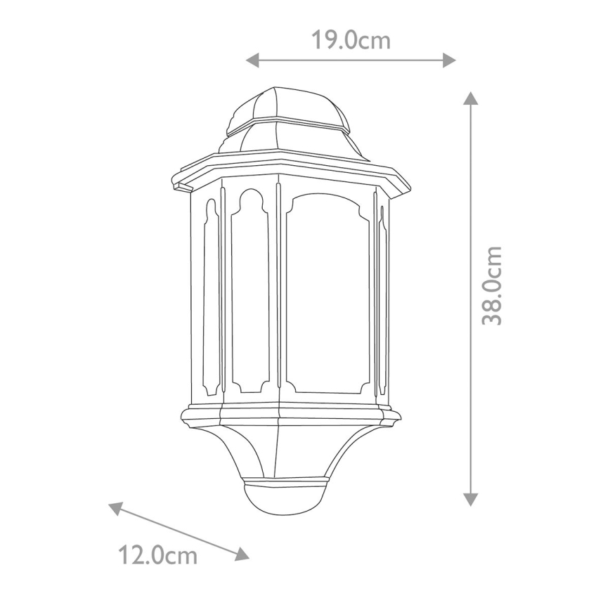 Elstead - Vägglampa för utomhusbruk CHAPEL 1xE27/100W/230V IP44