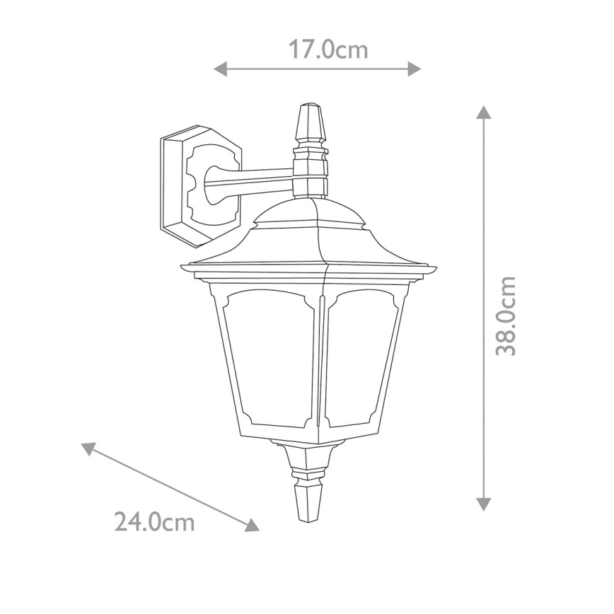 Elstead - Vägglampa för utomhusbruk CHAPEL 1xE27/100W/230V IP44