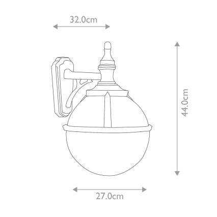Elstead - Vägglampa för utomhusbruk GLENBEIGH 1xE27/100W/230V IP44