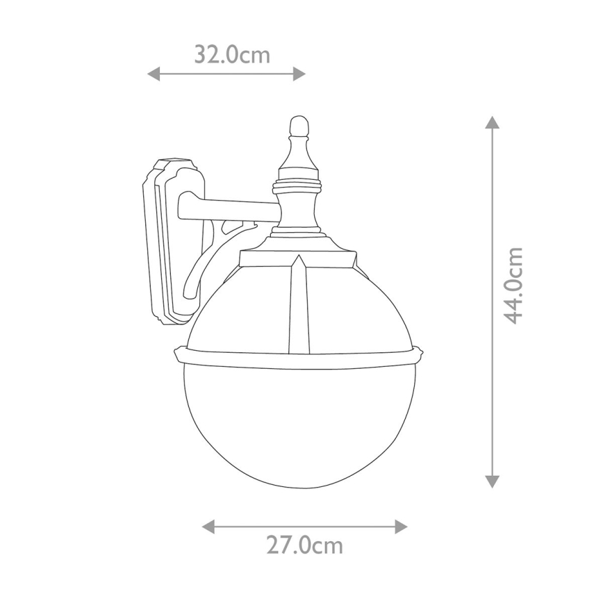 Elstead - Vägglampa för utomhusbruk GLENBEIGH 1xE27/100W/230V IP44