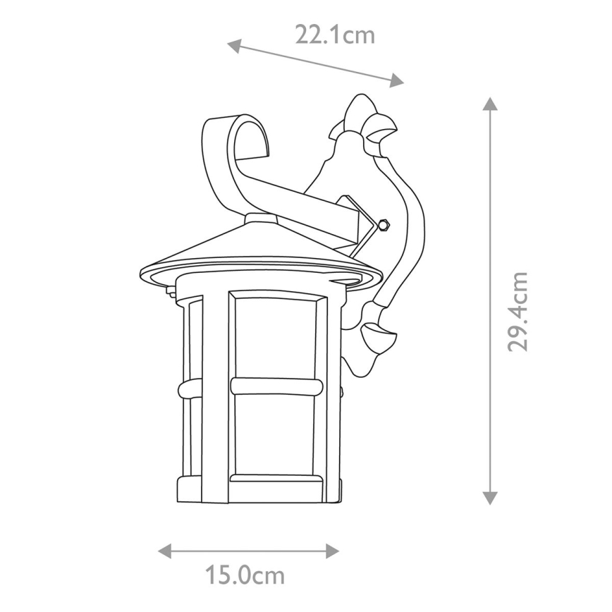 Elstead - Vägglampa för utomhusbruk HEREFORD 1xE27/100W/230V IP43
