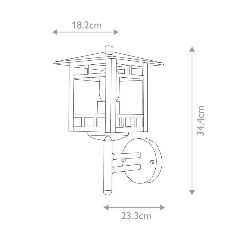 Elstead - Vägglampa för utomhusbruk KOLNE 1xE27/100W/230V IP44