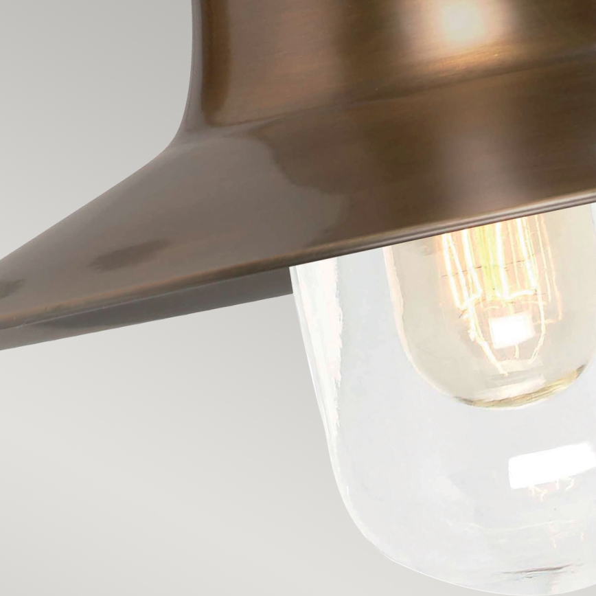 Elstead - Vägglampa för utomhusbruk SHELDON 1xE27/100W/230V IP44 brons