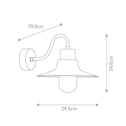 Elstead - Vägglampa för utomhusbruk SHELDON 1xE27/100W/230V IP44 brons