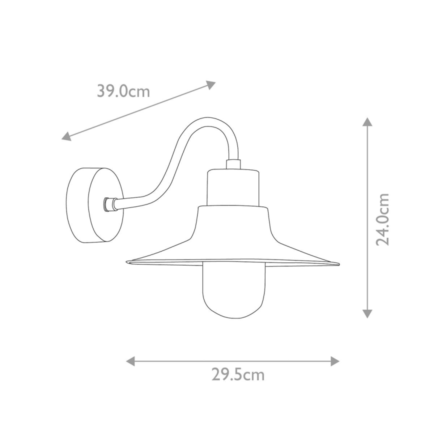 Elstead - Vägglampa för utomhusbruk SHELDON 1xE27/100W/230V IP44 brons