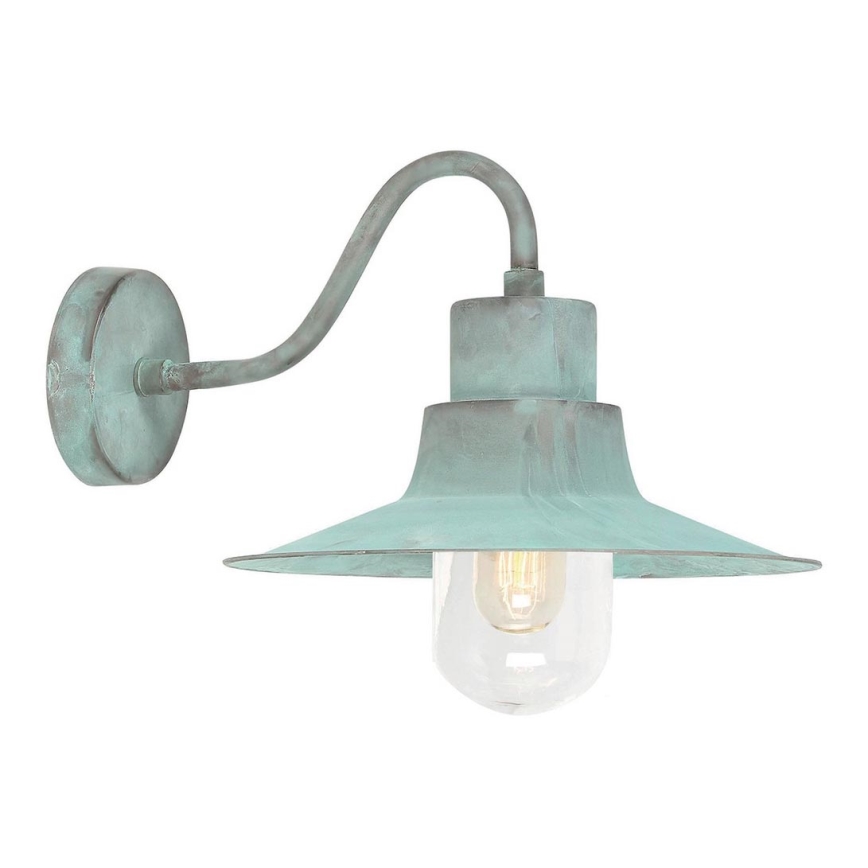 Elstead - Vägglampa för utomhusbruk SHELDON 1xE27/100W/230V IP44 turkos