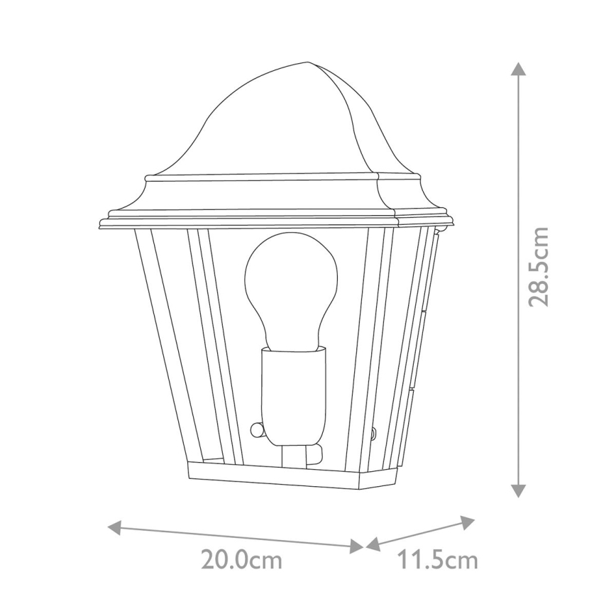 Elstead - Vägglampa för utomhusbruk ST JAMES 1xE27/100W/230V IP44