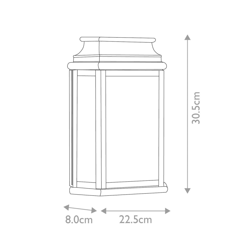 Elstead - Vägglampa för utomhusbruk ST MARTINS 1xE27/100W/230V IP44 brons