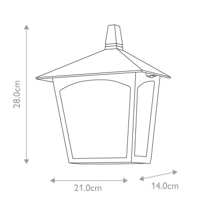 Elstead - Vägglampa för utomhusbruk YORK 1xE27/100W/230V IP23