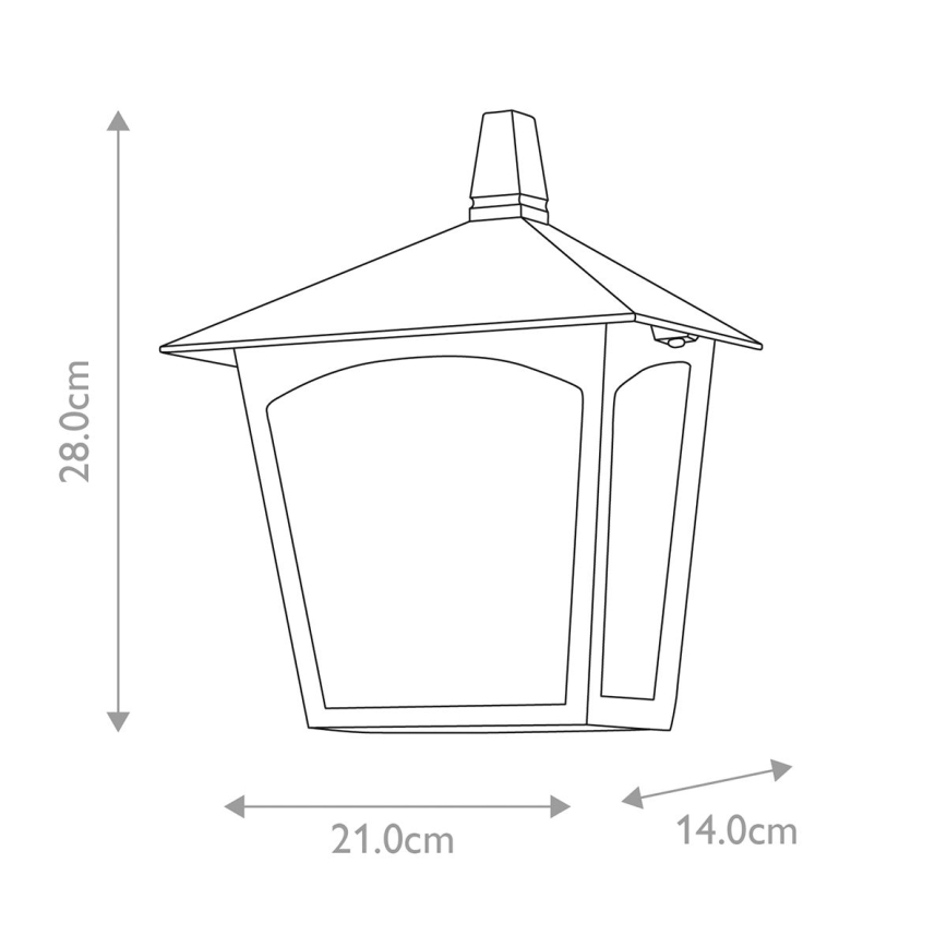 Elstead - Vägglampa för utomhusbruk YORK 1xE27/100W/230V IP23