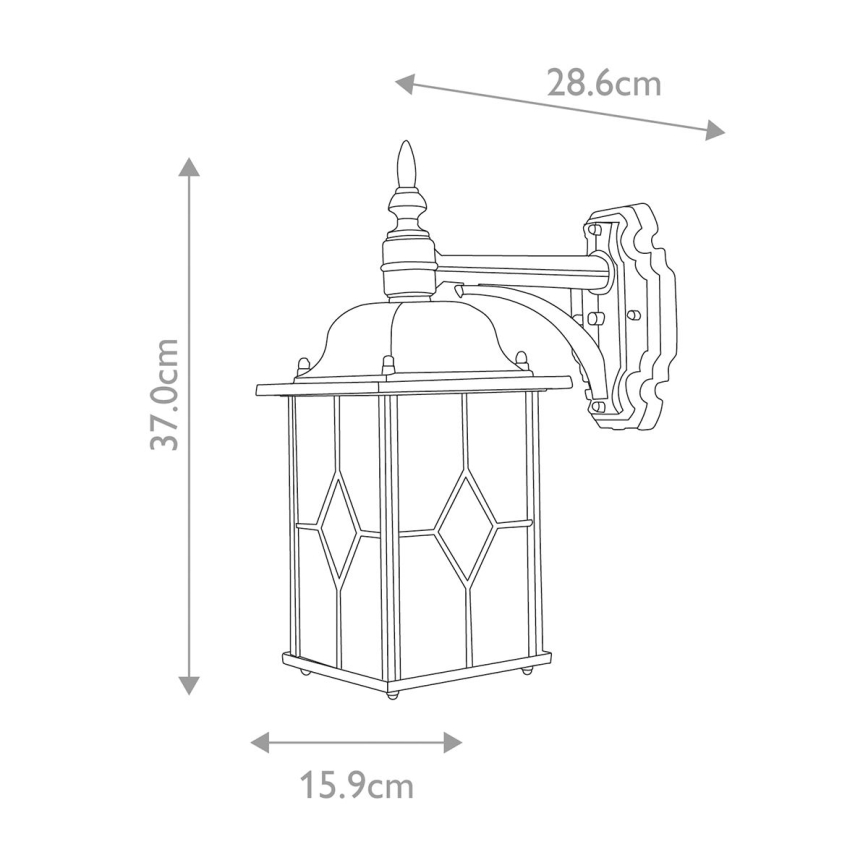 Elstead WX2 - Utomhus vägglampa  WEXFORD 1xE27/100W/230V IP23