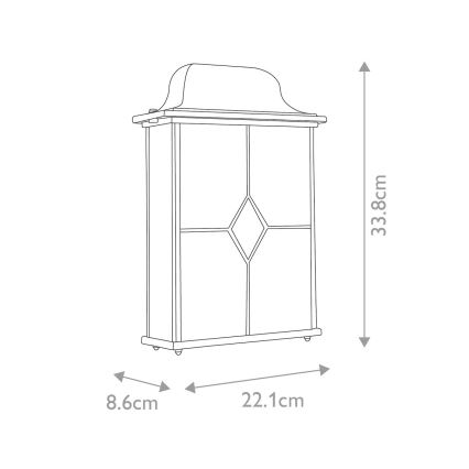 Elstead WX7 - Utomhus vägglampa  WEXFORD 2xE27/60W/230V IP23