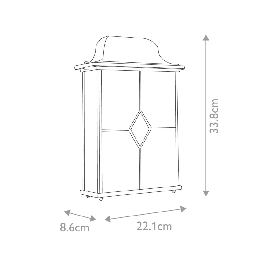 Elstead WX7 - Utomhus vägglampa  WEXFORD 2xE27/60W/230V IP23