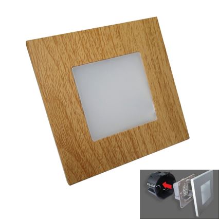 Emithor 48307 - LED Nattlampa STEP ljus 16xLED/1W/230V