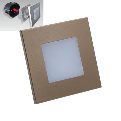 Emithor 48334 - LED trappbelysning  STEP LIGHT LED/1W/230V gyllene 