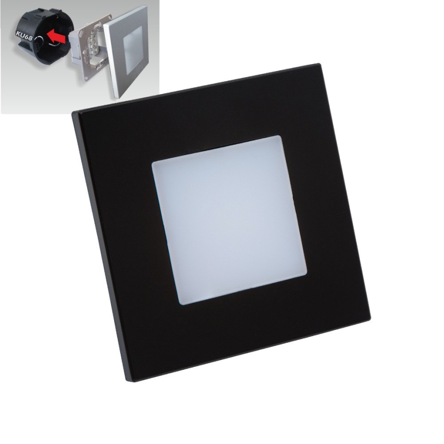 Emithor 48335 - LED trappbelysning  STEP LIGHT LED/1W/230V svart 