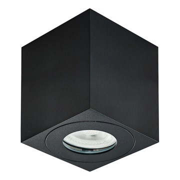 Emithor 48623 - Badrumsspotlight ALUX 1xGU10/35W/230V IP44 vinklat svart