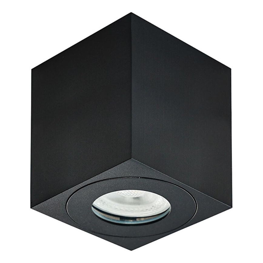 Emithor 48623 - Badrumsspotlight ALUX 1xGU10/35W/230V IP44 vinklat svart