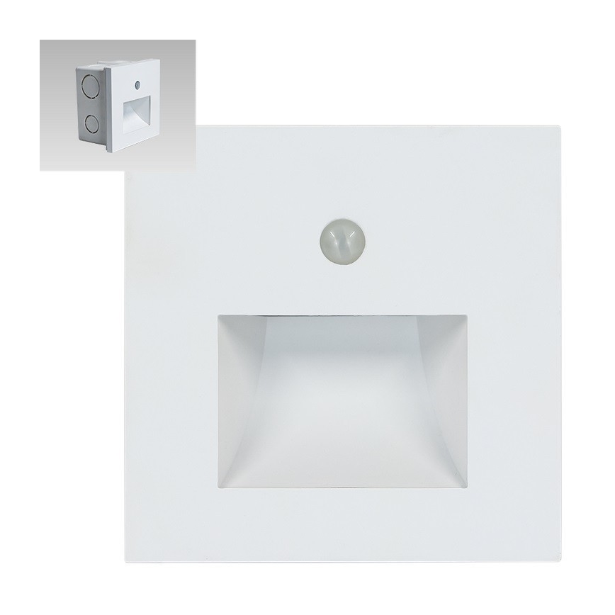 Emithor 70414 - LED trappbelysning with a sensor SUNNY LED/1W/230V 4000K vit