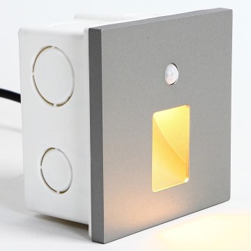 Emithor 70422 - LED trappbelysning with a sensor VIX LED/1W/230V 4000K grå