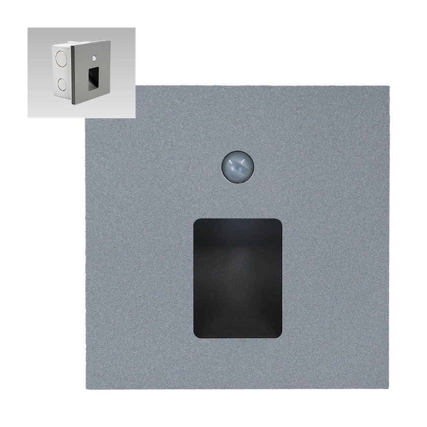 Emithor 70422 - LED trappbelysning with a sensor VIX LED/1W/230V 4000K grå