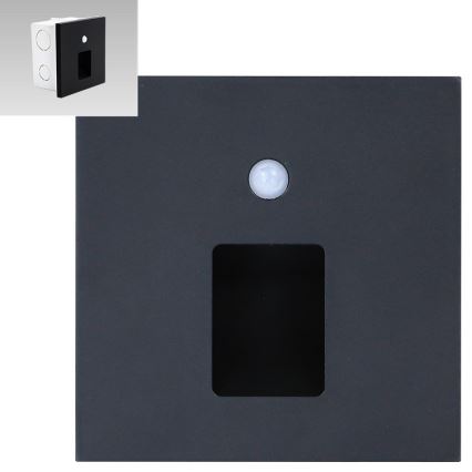 Emithor 70424 - LED trappbelysning with a sensor VIX LED/1W/230V 4000K svart