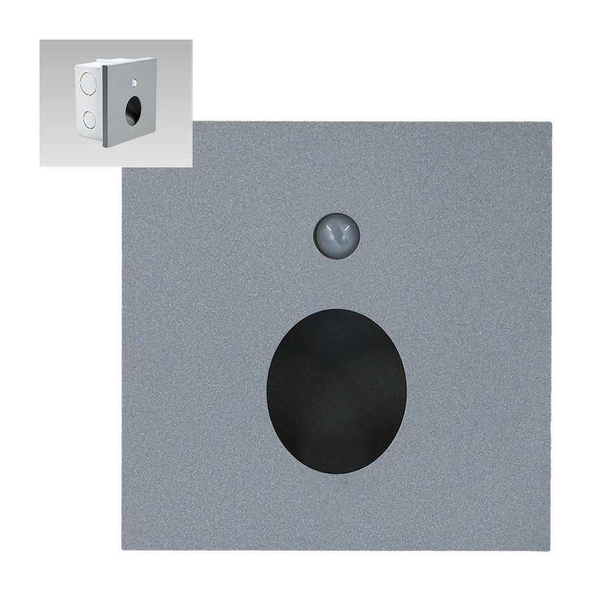 Emithor 70434 - LED trappbelysning med sensor OLIVE LED/1W/230V 4000K grå