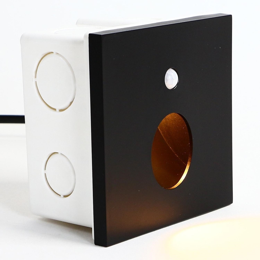 Emithor 70436 - LED trappbelysning med sensor OLIVE LED/1W/230V 4000K svart