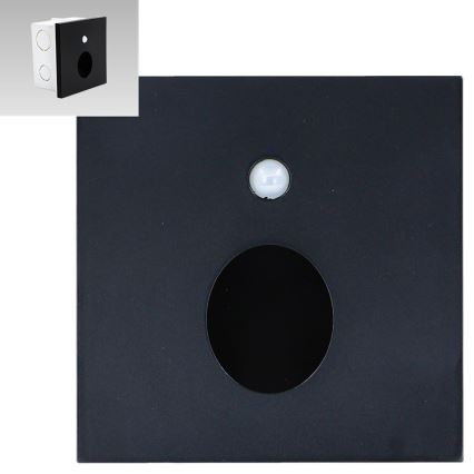 Emithor 70436 - LED trappbelysning med sensor OLIVE LED/1W/230V 4000K svart