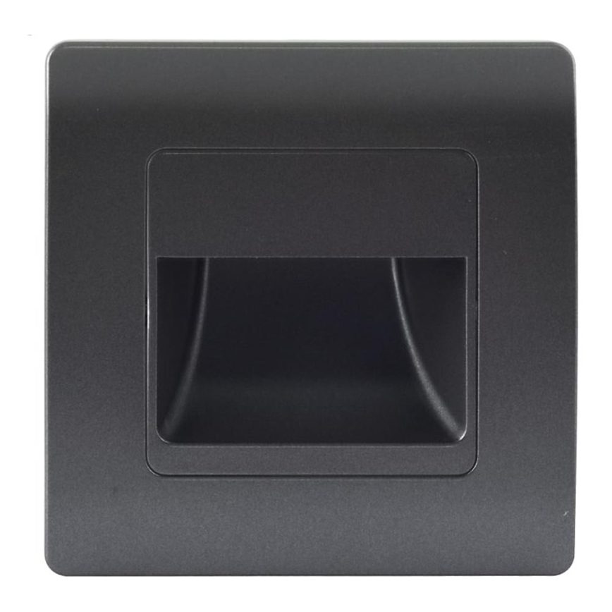 Emithor 70438 - LED trappbelysning STEP LIGHT LED/1W/230V 4000K svart