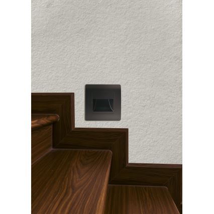 Emithor 70438 - LED trappbelysning STEP LIGHT LED/1W/230V 4000K svart