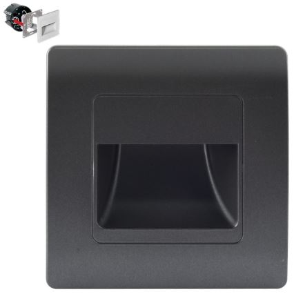 Emithor 70438 - LED trappbelysning STEP LIGHT LED/1W/230V 4000K svart