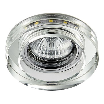 Emithor 71104 - LED infälld belysning ELEGANT DOUBLE LIGHT GU10/50W + LED/3W STRIPE