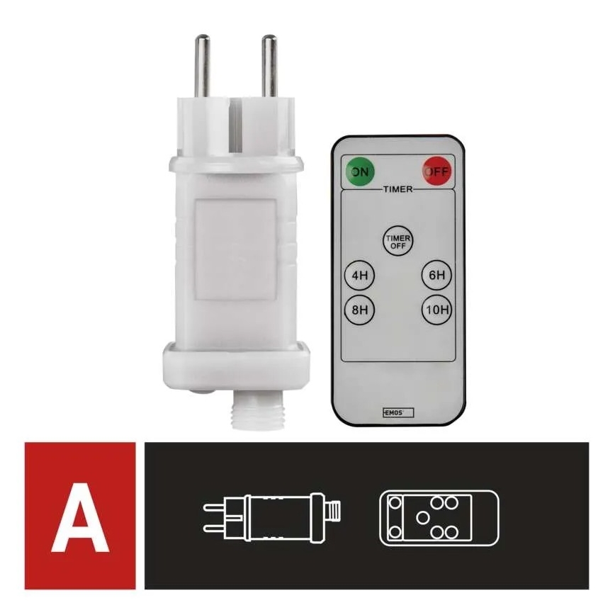 Strömförsörjning för connection of Jul belysning 230V IP44 + fjärrkontroll