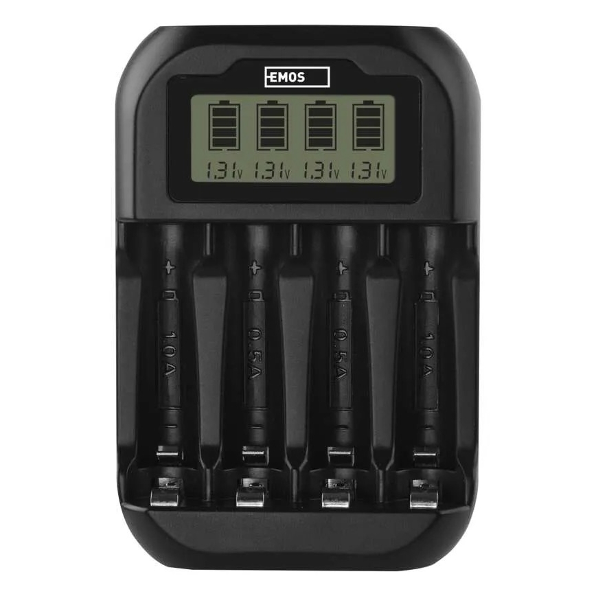 Batteriladdare med LCD display 4xAA/AAA 5V