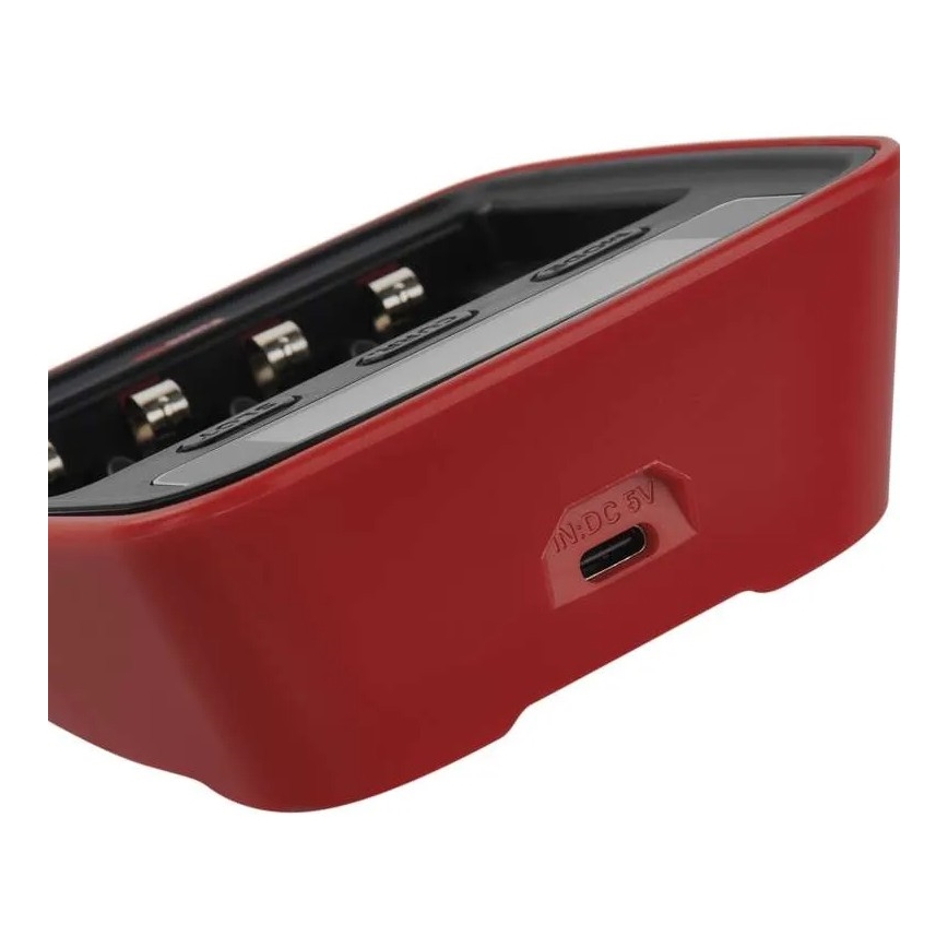 Batteriladdare med LCD display 4xAA/AAA 5V