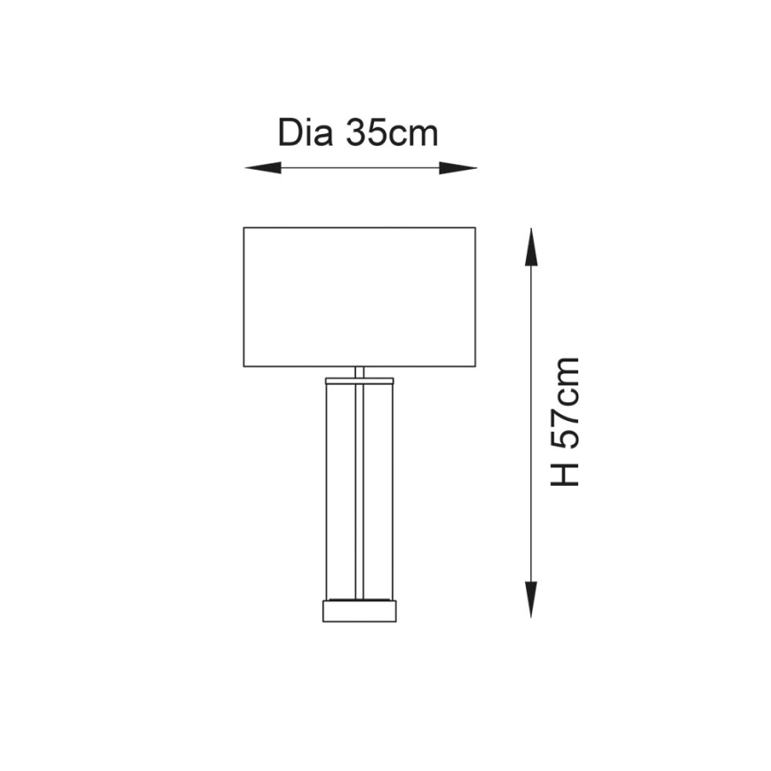 Endon 100440 - Dimbar bordslampa LESSINA 1xE27/10W/230V svart