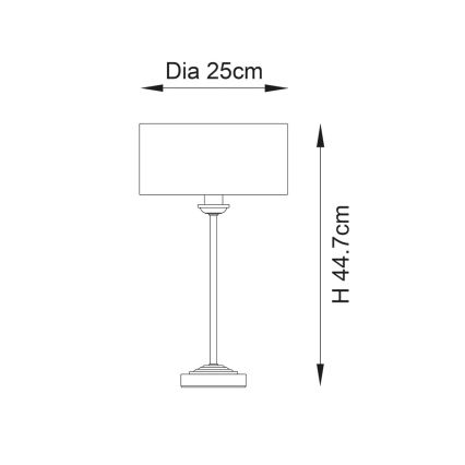 Endon 100646 - Bordslampa HIGHCLERE 1xE14/7W/230V beige/mattkrom Ø 25 cm