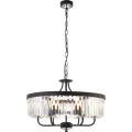 Endon 100711 - Ljuskrona med kedja CHESTERFIELD 6xE14/6W/230V Ø 55 cm svart