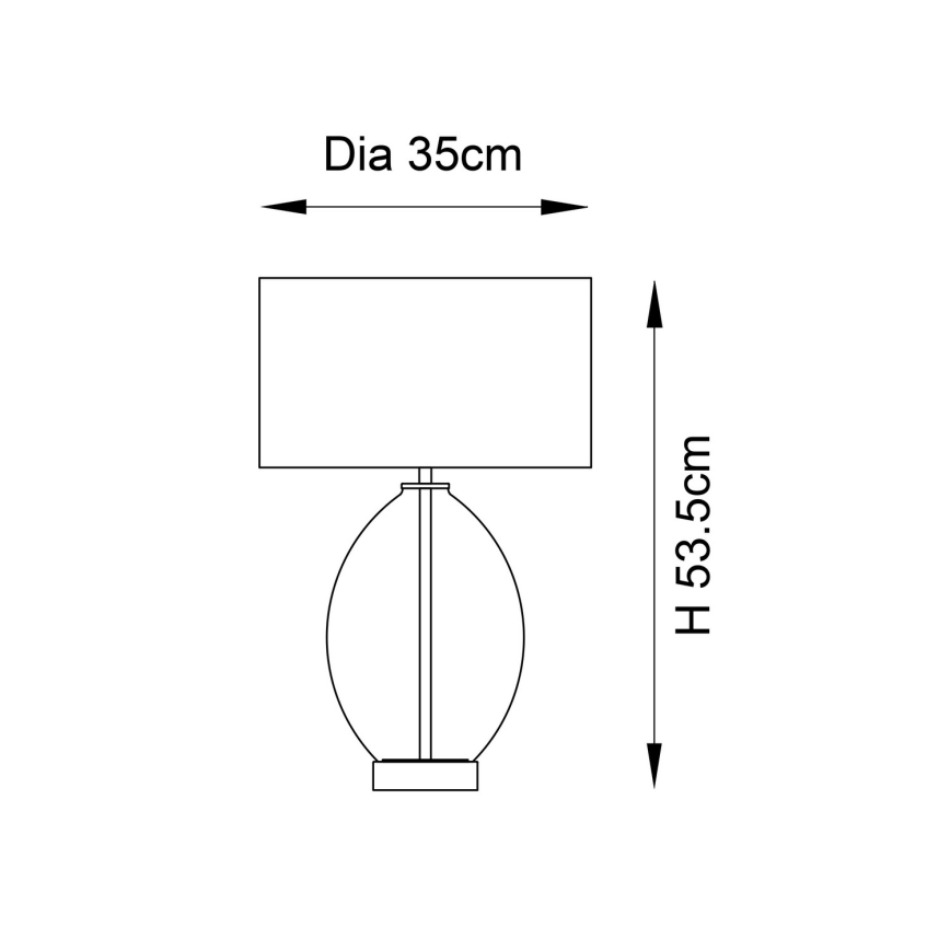 Endon 101150 - Dimbar bordslampa ELIN 1xE27/10W/230V vit/mässing/rökbeige