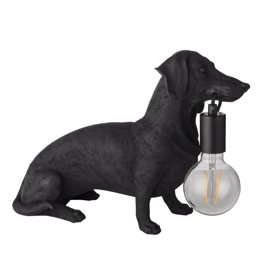 Endon 101188 - Bordslampa DACHSHUND 1xE27/10W/230V svart