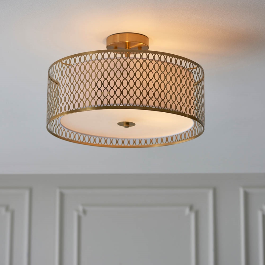 Endon 101568 - Ytmonterad ljuskrona CORDERO 3xE27/10W/230V guld